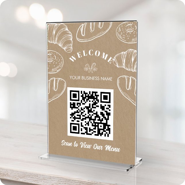 Contactless QR Code ScanToOreder Menu Bakery Card (Contactless QR Code ScanToOreder Menu Bakery Card)