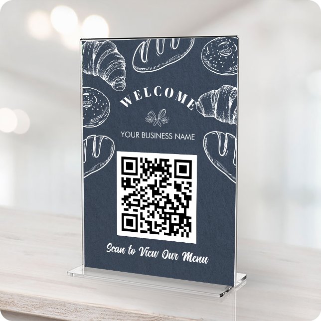 Contactless QR Code ScanToOreder Menu Bakery Card (Contactless QR Code ScanToOreder Menu Bakery Card)