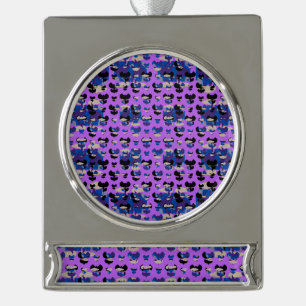 Contained Sky Flame Tulip Silver Plated Banner Ornament