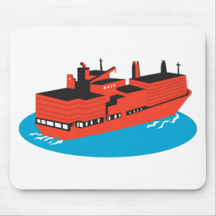 container cargo ship retro mouse mat