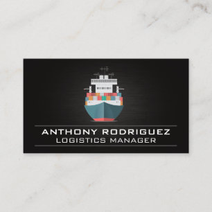 Container Ship Logistics Deliveries Business Card