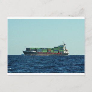 Container Ship Postcard