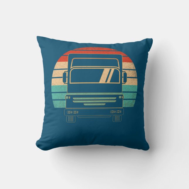 Container Struck 70s Delivery Sunset Father's Day Cushion (Front)