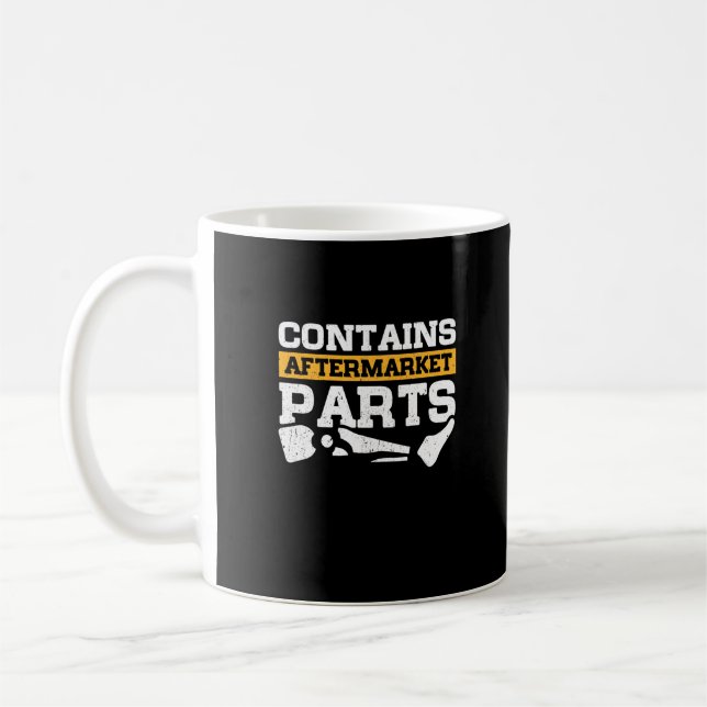 Contains Aftermarket Parts Amputee Leg Prosthetic Coffee Mug (Left)