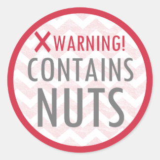Contains Nuts Food Allergy Alert Stickers