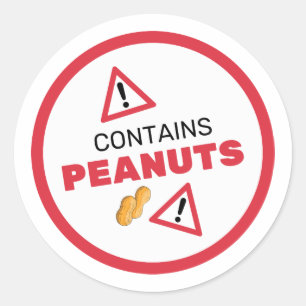 Contains Peanuts Allergen Label