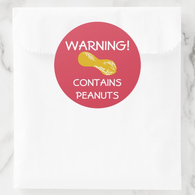 11 Peanut Allergy Warning Stickers | 1" X 2.5" For Vending Machines, Vendstar