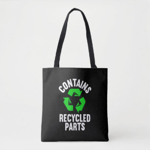 Contains Recycled Parts Organ Transplant Warrior Tote Bag