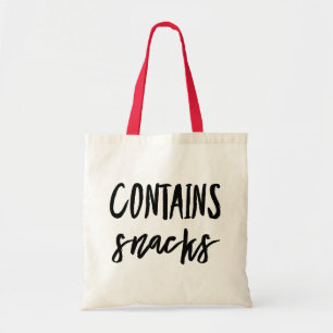 “Contains Snacks” Shopper tote bag