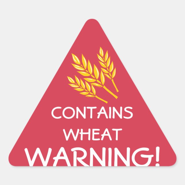 Contains Wheat Gluten Food Allergy Alert Stickers (Front)