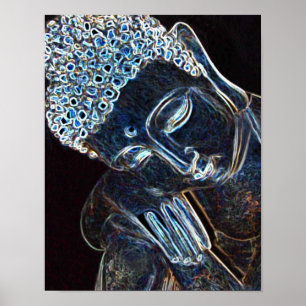 Contemplating Buddha Poster