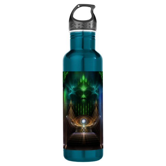 Contemplating Oz Fractal Art 710 Ml Water Bottle (Front)