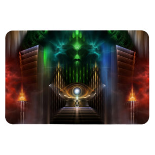 Contemplating Oz Fractal Art Flexible Magnet