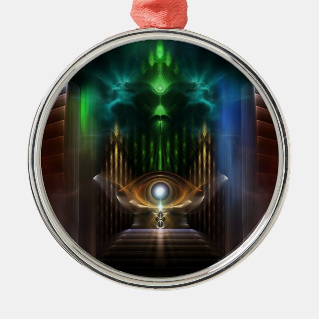 Contemplating Oz Fractal Art Premium Ornament (Front)