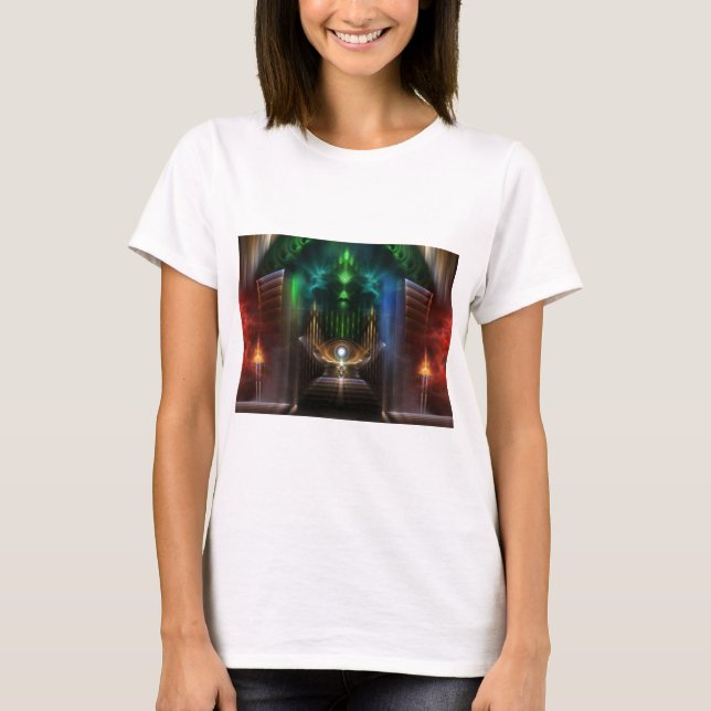 Contemplating Oz Fractal Art T-Shirt (Front)