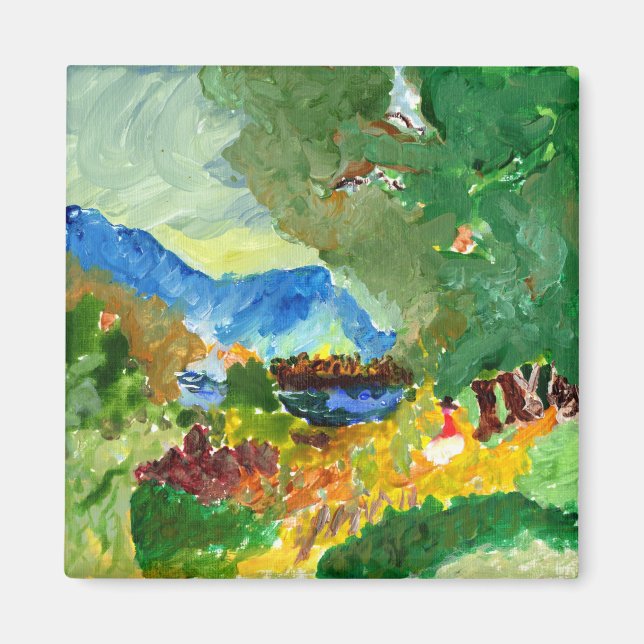 Contemplating paradise magnet (Front)