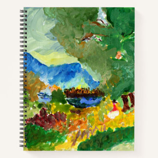 Contemplating paradise spiral notebook