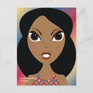 Contemplating Postcard