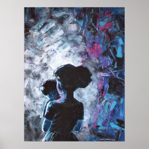 Contemplation - Acrylic Painting Poster