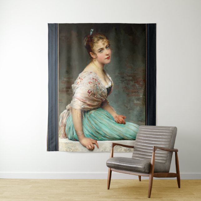 Contemplation by Eugene de Blaas Tapestry (In Situ)