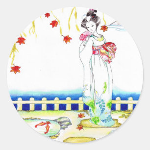 Contemplation Classic Round Sticker
