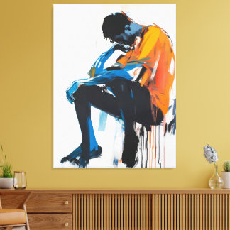 Contemplation in Colours – Abstract Art Canvas Print