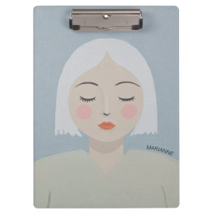 Contemplation - Minimalist Portrait Clipboard