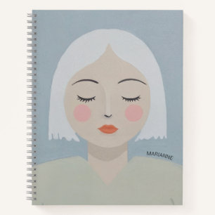 Contemplation - Minimalist Portrait Notebook