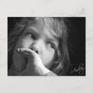 Contemplative Child Postcard