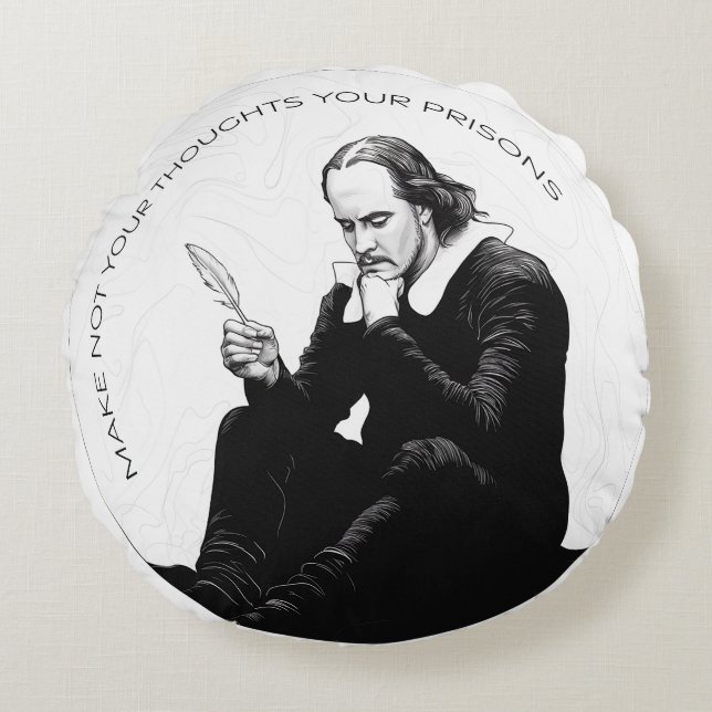 Contemplative Solace: Simple, Elegant Meditation Round Cushion (Front)