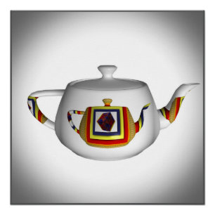 Contempo Double Teapot  Poster
