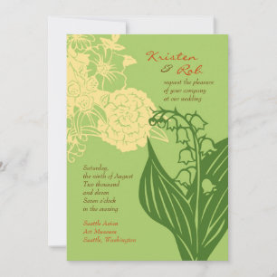 Contempo Floral (Cucumber / Cream) Invitation