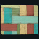 Contempoary Coastal Multicolored Painting iPad Smart Cover<br><div class="desc">Aqua,  green,  red and yellow meet in an explosion of colour reminiscent of a pattern on a beach deck. Hanging this contemporary coastal painting on your wall may entice you to take that vacation you've been putting off! Makes a great gift for anyone in need of a beach getaway.</div>