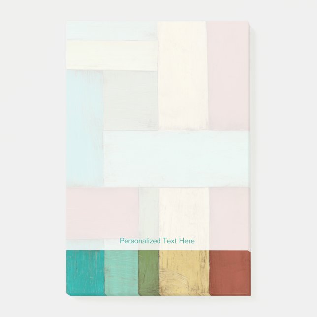 Contempoary Coastal Multicolored Painting Post-it Notes (Front)