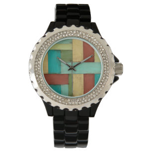 Contempoary Coastal Multicolored Painting Watch