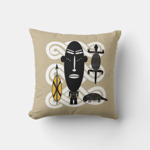 Contemporary Abstract African tribal art Cushion