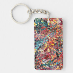 Contemporary Abstract Art Keychain