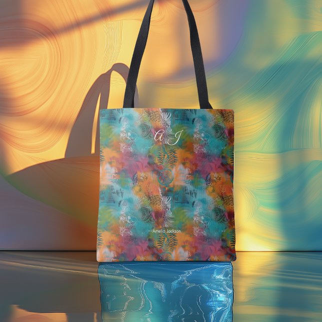 Contemporary Abstract Art Tote with Vibrant Colour (Creator Uploaded)