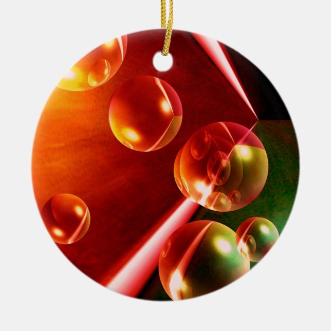 Contemporary Abstract Artwork by Serdar Hizli Ceramic Tree Decoration (Front)