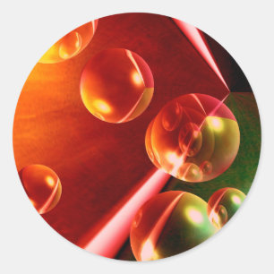 Contemporary Abstract Artwork by Serdar Hizli Classic Round Sticker