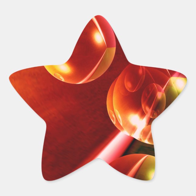 Contemporary Abstract Artwork by Serdar Hizli Star Sticker (Front)