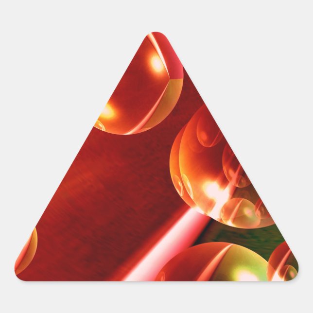Contemporary Abstract Artwork by Serdar Hizli Triangle Sticker (Front)
