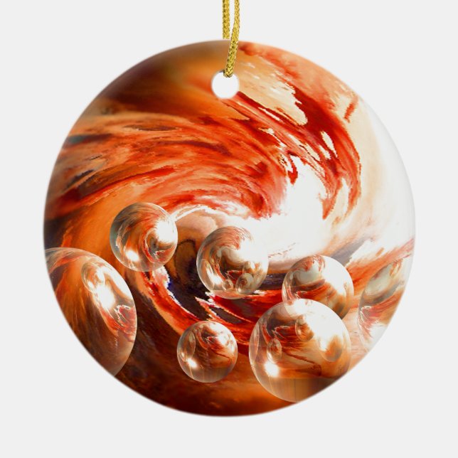 Contemporary Abstract Ceramic Tree Decoration (Front)