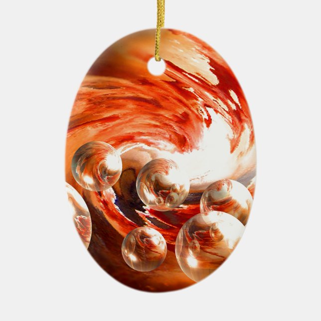 Contemporary Abstract Ceramic Tree Decoration (Front)
