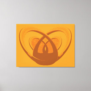 Contemporary Abstract Heart Within Heart  Canvas Print