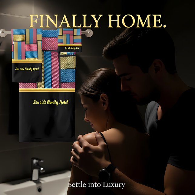 Contemporary abstract in multi colour wicker weave bath towel set (Creator Uploaded)