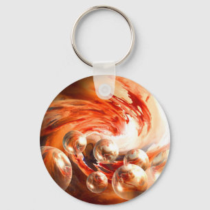 Contemporary Abstract Key Ring