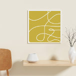 Contemporary Abstract Line Art Boho Mustard Yellow Poster<br><div class="desc">Contemporary Abstract Line Art Boho Mustard Yellow Poster</div>