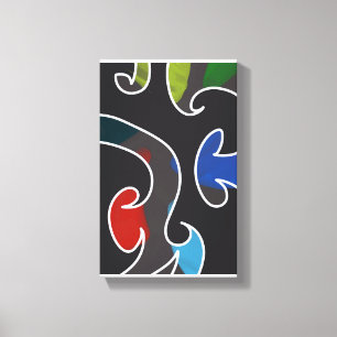 Contemporary Abstract Maori Art work 13 by RRW Canvas Print