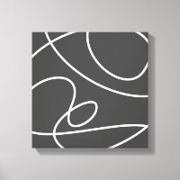 Contemporary Abstract Modern Art Chic Black White